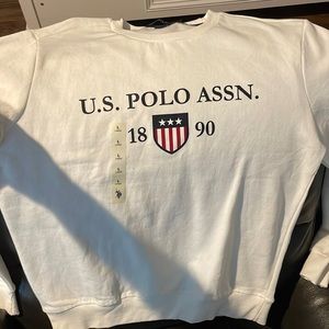White u.s polo crew neck never been worn
